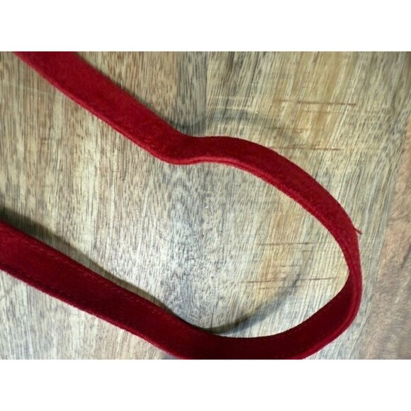 Womens Vintage By Paloma Picasso x Red Suede Shoulder Bag Lopez Cambil Purse - Picture 9 of 16